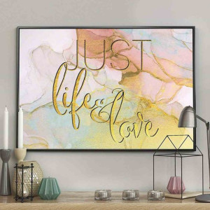 Poster/marble/gld/love/50x70