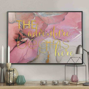 Poster/marble/pink/adventure/70x100