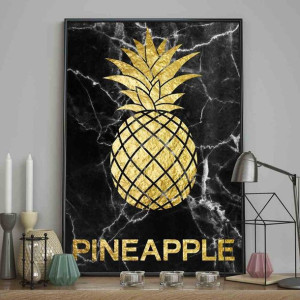 Poster/pineapple/blackmarble/50x70