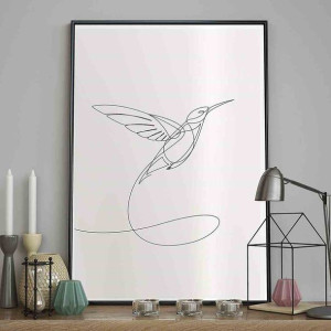 Poster/sketchline/hummingbird/70x100