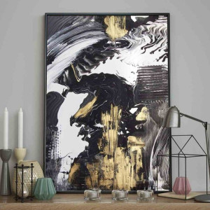 Poster/strokes/black+gold/50x70