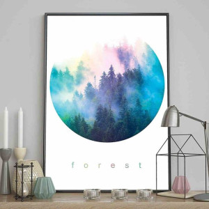 Poster/watercolor/forest/40x50