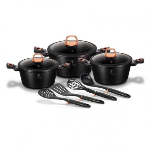 Zestaw Garnków Granitowych Berlinger Haus Bh-6154 Black Rose