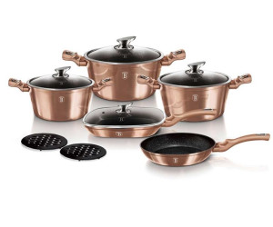Zestaw Garnków Granitowych Berlinger Haus Bh-6191 Rose Gold