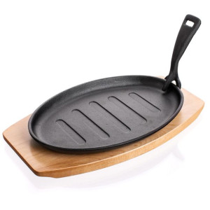 Półmisek Patelnia Żeliwna Grillowa Z Deską Banquet Grada