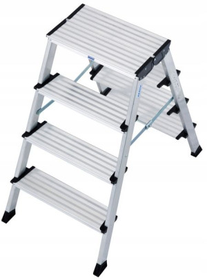 Aluminiowa Drabina Schodki Podwójne 126047 Krause
