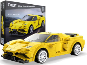 Klocki Konstrukcyjne Auto Sportowe EVO Race Car Żółte R/C 289 El