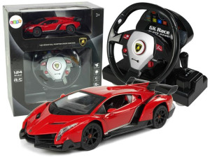 Auto Zdalnie Sterowane Lamborghini Veneno Czerwony 2,4 G Pilot Kierownica