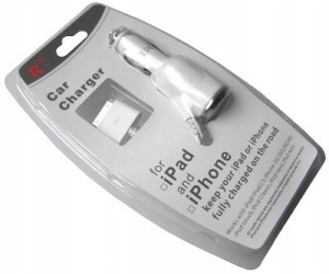Ładowarka samochodowa iPhone 3G/ 3GS/ 4/ 4S - biał