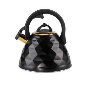 Czajnik Z Gwizdkiem 3l Glamour Black Gold E-5067
