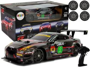 Auto Wyścigowe Drift Zdalnie Sterowane Czarny  Nissan GT-R Nismo GT3