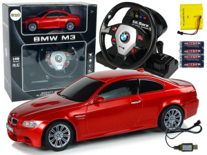 Auto Zdalnie Sterowane BMW M3 Czerwony 2,4 G Pilot Kierownica 1:18 Dźwięk