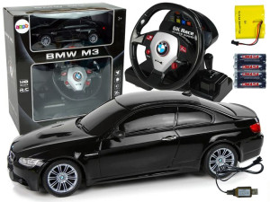 Auto Zdalnie Sterowane BMW M3 Czarny 2,4 G Pilot Kierownica 1:18 Dźwięk