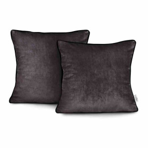 Cus/ah/velvet/d.brown/piping/45x45*2