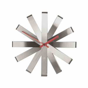 Clock/ribbon/wall/steel