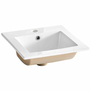 Bathroom/washbasin/hom/mock/white/17x42
