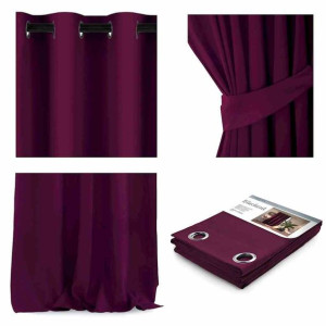 Curt/ah/blackout/eyelets/plum/140x270/1pc