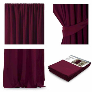 Curt/ah/blackout/pleat/wine/140x270/1pc