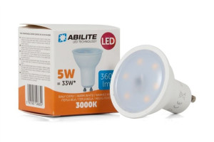Żarówka Led Abilite Reflektorowa B.ciepła Gu10 5w/230v 360lm 120°