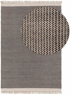 Rug/benut/kim/black+white/80x120