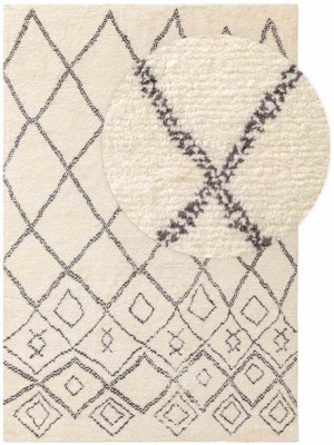 Rug/benut/wilma/black+white/80x150