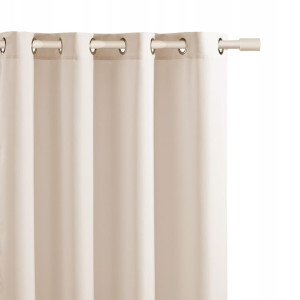 Zasłona AURA light cream mat 140x250 przel. złote