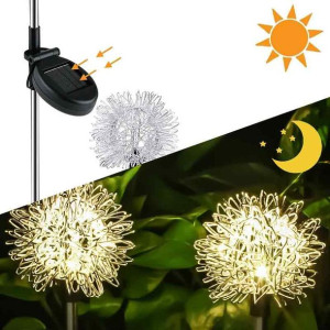 Zestaw 2 x Lampa Solarna Ogrodowa Dekoracyjna LED