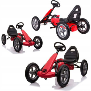 Gokart Na Pedały Dla Dzieci Czerwon Pompowane Koła