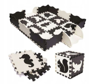 Mata Piankowa Duża Puzzle Dla Dzieci Czarno-biała