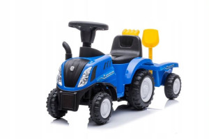 Traktor Jeździk Z Przyczepką Niebieski Coil