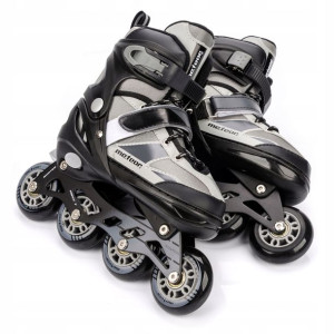 Rolki Szare Regulowane Skates Grey Meteor 30-33