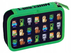 Piórnik Minecraft Podówjny 2 Klapki Astra