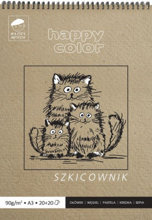 Szkicownik Na Spirali A3 40 Akruszy Happy Color