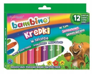 Bambino Kredki W Sztyfcie Pastele 12 Kolorów