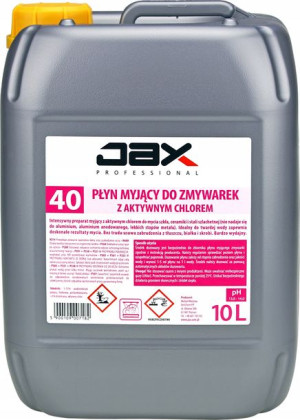 Płyn czyszczący do zmywarek z akty chlorem JAX 12kg