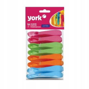 Klamerki spinacze do prania York Extra 16szt.