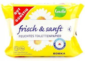 G&G nawilżany papier toaletowy 70szt DE