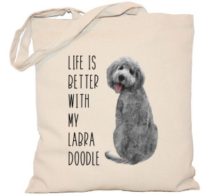 Torba PŁÓCIENNA 240G z psem Labra Doodle