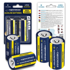 Baterie Alkaliczne Typu D Lr20 Zestaw 2 Sztuki