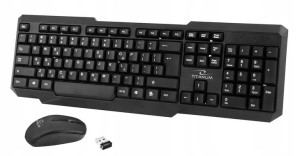 Klawiatura + Mysz Zestaw Bezprz 2.4ghz Usb Memphis