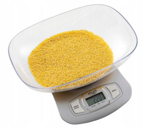 Waga Kuchenna Z Misą Elektr 5kg Płyn 1,5l Lcd Tara