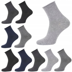 10x Skarpety Robocze Trwałe Bezuciskowe +5pairs