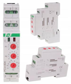 F&F Przekaźnik czasowy 2x4A 2P PCU-504UNI