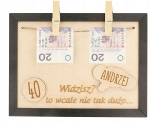 PREZENT NA 30 40 50 60 70 URODZINY RAMKA tabliczka
