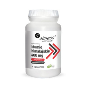 Aliness MUMIO HIMALAJSKIE Shilajit 400mg Odporność 90 kapsułek