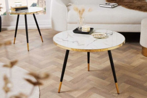Stolik kawowy OKRĄGŁE GLAMOUR ława do salonu 60cm