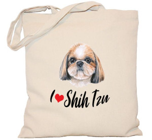 Torba PŁÓCIENNA 240G z psem I love Shih Tzu