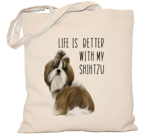 Torba PŁÓCIENNA 240G z psem Shihtzu