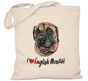 Torba PŁÓCIENNA 240G z psem English Mastiff