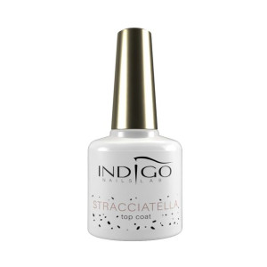 INDIGO Stracciatella Top Coat z Czarnymi drobinkami 7 ml